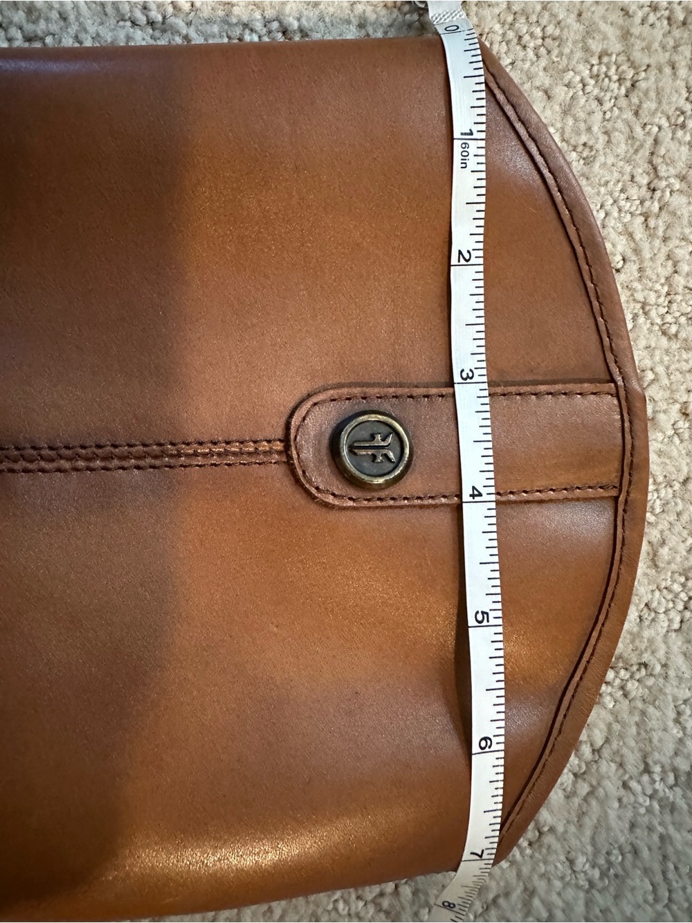 Frye Marissa Medallion Inside Zip Tall Boot. Color: Cognac. - Picture 14 of 15